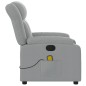 vidaXL Sillón reclinable de masaje de tela gris claro vidaXL Sillón reclinable de masaje de tela gris claro