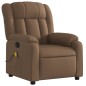 vidaXL Sillón reclinable con masaje de tela marrón vidaXL Sillón reclinable con masaje de tela marrón