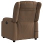 vidaXL Sillón reclinable con masaje de tela marrón vidaXL Sillón reclinable con masaje de tela marrón