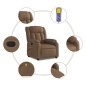 vidaXL Sillón reclinable con masaje de tela marrón vidaXL Sillón reclinable con masaje de tela marrón