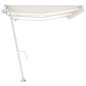 vidaXL Toldo automático con LED sensor de viento crema 600x350 cm vidaXL Toldo automático con LED sensor de viento crema 600x350 cm