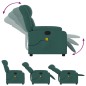 vidaXL Sillón de masaje reclinable de tela verde oscuro vidaXL Sillón de masaje reclinable de tela verde oscuro