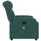 vidaXL Sillón de masaje reclinable de tela verde oscuro vidaXL Sillón de masaje reclinable de tela verde oscuro