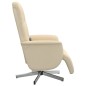 vidaXL Sillón reclinable de masaje con reposapiés tela color crema vidaXL Sillón reclinable de masaje con reposapiés tela color crema