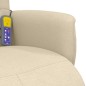 vidaXL Sillón reclinable de masaje con reposapiés tela color crema vidaXL Sillón reclinable de masaje con reposapiés tela color crema