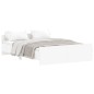 vidaXL Estructura de cama con cabecero y piecero blanco 140x190 cm vidaXL Estructura de cama con cabecero y piecero blanco 140x190 cm