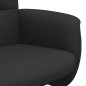 vidaXL Sillón reclinable con reposapiés tela negro vidaXL Sillón reclinable con reposapiés tela negro