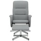 vidaXL Sillón reclinable con reposapiés tela gris claro vidaXL Sillón reclinable con reposapiés tela gris claro