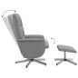 vidaXL Sillón reclinable con reposapiés tela gris claro vidaXL Sillón reclinable con reposapiés tela gris claro