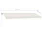 vidaXL Toldo automático con LED sensor de viento crema 600x350 cm vidaXL Toldo automático con LED sensor de viento crema 600x350 cm