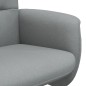 vidaXL Sillón reclinable con reposapiés tela gris claro vidaXL Sillón reclinable con reposapiés tela gris claro