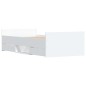 vidaXL Estructura de cama con cabecero piecero blanca 100x200 cm vidaXL Estructura de cama con cabecero piecero blanca 100x200 cm