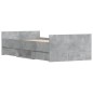 vidaXL Estructura de cama con cabecero piecero gris hormigón 90x200cm vidaXL Estructura de cama con cabecero piecero gris hormigón 90x200cm