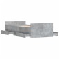 vidaXL Estructura de cama con cabecero piecero gris hormigón 90x200cm vidaXL Estructura de cama con cabecero piecero gris hormigón 90x200cm