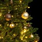 vidaXL Árbol Navidad artificial con bisagras 150 LED y bolas 120 cm vidaXL Árbol Navidad artificial con bisagras 150 LED y bolas 120 cm