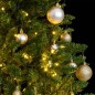 vidaXL Árbol Navidad artificial con bisagras 150 LED y bolas 120 cm vidaXL Árbol Navidad artificial con bisagras 150 LED y bolas 120 cm