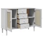 vidaXL Aparador SENJA aspecto de ratán madera pino blanco 112x40x80 cm vidaXL Aparador SENJA aspecto de ratán madera pino blanco 112x40x80 cm