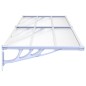 vidaXL Marquesina puerta policarbonato gris y transparente 239x90 cm vidaXL Marquesina puerta policarbonato gris y transparente 239x90 cm