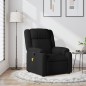 vidaXL Sillón reclinable de masaje de tela negro