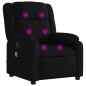 vidaXL Sillón reclinable de masaje de tela negro