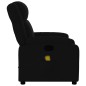 vidaXL Sillón reclinable de masaje de tela negro
