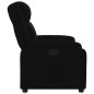 vidaXL Sillón reclinable de tela negro vidaXL Sillón reclinable de tela negro