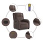 vidaXL Sillón de masaje reclinable cuero sintético marrón vidaXL Sillón de masaje reclinable cuero sintético marrón