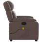 vidaXL Sillón de masaje reclinable cuero sintético marrón vidaXL Sillón de masaje reclinable cuero sintético marrón