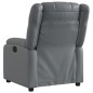 vidaXL Sillón reclinable de cuero sintético gris vidaXL Sillón reclinable de cuero sintético gris