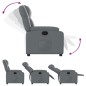 vidaXL Sillón reclinable de cuero sintético gris vidaXL Sillón reclinable de cuero sintético gris