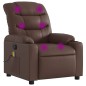 vidaXL Sillón de masaje reclinable cuero sintético marrón vidaXL Sillón de masaje reclinable cuero sintético marrón