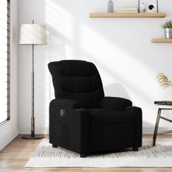 vidaXL Sillón reclinable de tela negro