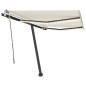 vidaXL Toldo retráctil manual con LED color crema 350x250 cm vidaXL Toldo retráctil manual con LED color crema 350x250 cm