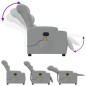vidaXL Sillón reclinable de masaje de tela gris claro vidaXL Sillón reclinable de masaje de tela gris claro