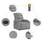 vidaXL Sillón reclinable de masaje de tela gris claro vidaXL Sillón reclinable de masaje de tela gris claro