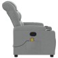 vidaXL Sillón reclinable de masaje de tela gris claro vidaXL Sillón reclinable de masaje de tela gris claro