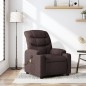 vidaXL Sillón de masaje reclinable de tela marrón oscuro vidaXL Sillón de masaje reclinable de tela marrón oscuro