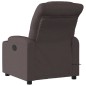 vidaXL Sillón de masaje reclinable de tela marrón oscuro vidaXL Sillón de masaje reclinable de tela marrón oscuro