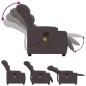 vidaXL Sillón de masaje reclinable de tela marrón oscuro vidaXL Sillón de masaje reclinable de tela marrón oscuro