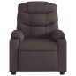 vidaXL Sillón de masaje reclinable de tela marrón oscuro vidaXL Sillón de masaje reclinable de tela marrón oscuro