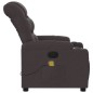 vidaXL Sillón de masaje reclinable de tela marrón oscuro vidaXL Sillón de masaje reclinable de tela marrón oscuro