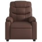 vidaXL Sillón reclinable de cuero sintético marrón