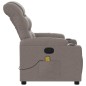 vidaXL Sillón de masaje reclinable de tela gris taupé vidaXL Sillón de masaje reclinable de tela gris taupé