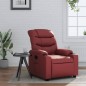 vidaXL Sillón reclinable de cuero sintético rojo tinto vidaXL Sillón reclinable de cuero sintético rojo tinto