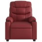 vidaXL Sillón reclinable de cuero sintético rojo tinto vidaXL Sillón reclinable de cuero sintético rojo tinto