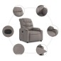 vidaXL Sillón reclinable de tela gris taupe vidaXL Sillón reclinable de tela gris taupe