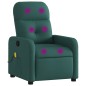 vidaXL Sillón de masaje reclinable de tela verde oscuro vidaXL Sillón de masaje reclinable de tela verde oscuro