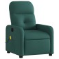 vidaXL Sillón de masaje reclinable de tela verde oscuro vidaXL Sillón de masaje reclinable de tela verde oscuro