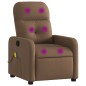 vidaXL Sillón reclinable con masaje de tela marrón vidaXL Sillón reclinable con masaje de tela marrón