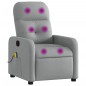 vidaXL Sillón reclinable de masaje de tela gris claro vidaXL Sillón reclinable de masaje de tela gris claro